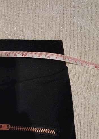 Siyah Kalın kumaş Fermuar detaylı çocuk tayt Pantolon - Görsel 6