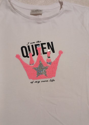 Kız Çocuk Beyaz Baskılı Uzun Kollu Tişört - Görsel 2