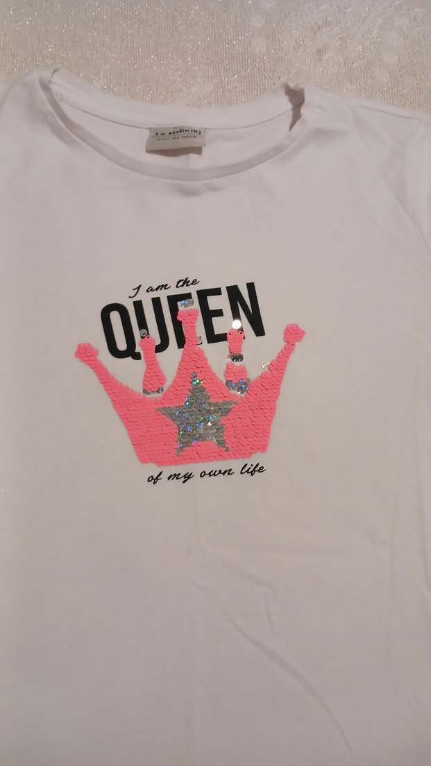 Kız Çocuk Beyaz Baskılı Uzun Kollu Tişört - Görsel 2