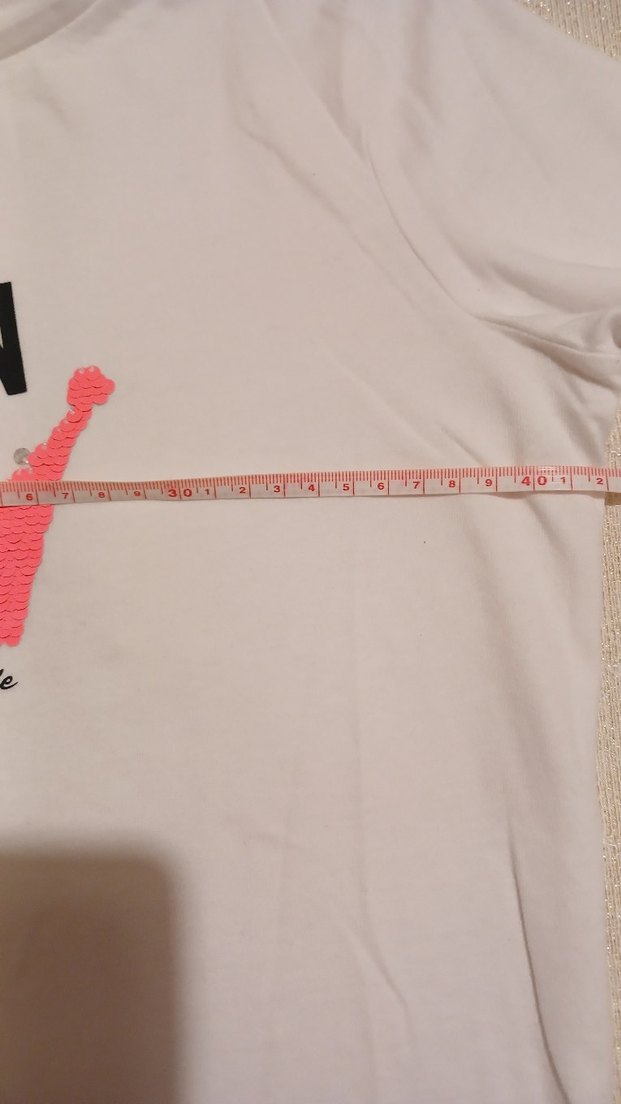 Kız Çocuk Beyaz Baskılı Uzun Kollu Tişört - Görsel 4