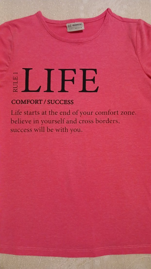 Kız Çocuk Pembe Uzun Kollu Baskılı Tişört - Görsel 2