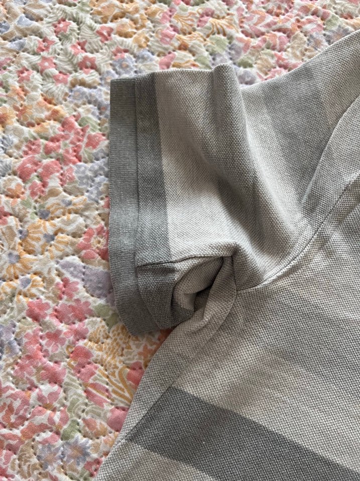 Nike Gri Çizgili Polo Tişört — görsel 4/5