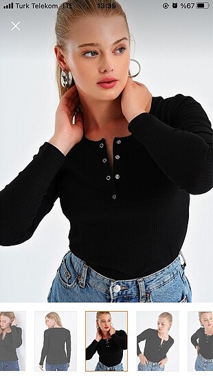 Çıtçıtlı Kaşkorse Bluz