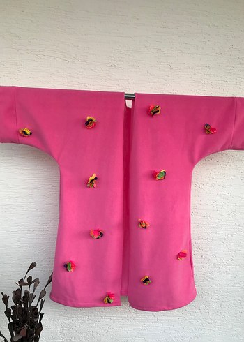 Pembe Mini Çiçekli Kadın Polar - Görsel 9