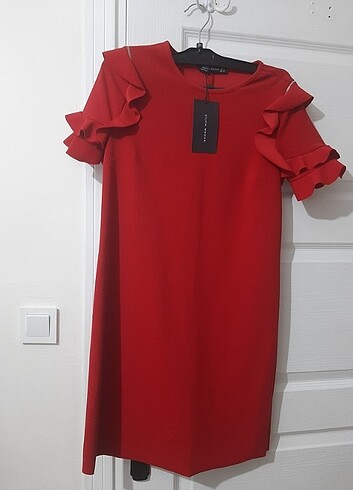 36 Beden kırmızı Renk Elbise