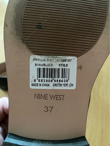 37 Beden siyah Renk Nine West Ayakkabı