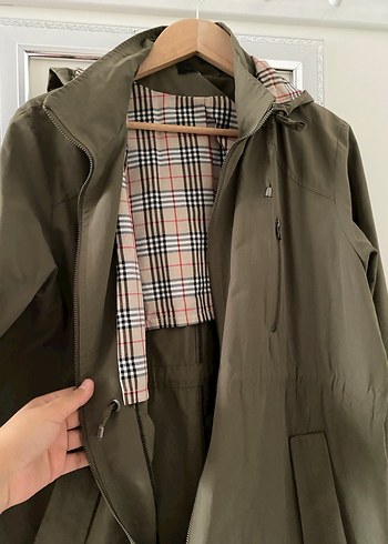 Kadın Haki Midi Yağmurluk - Görsel 5