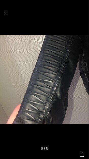 KOTON KADIN DERİ CEKET - Görsel 3