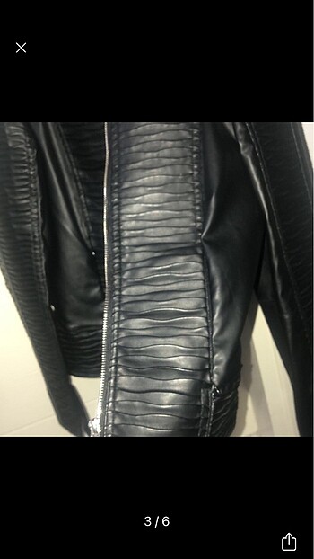 KOTON KADIN DERİ CEKET - Görsel 4