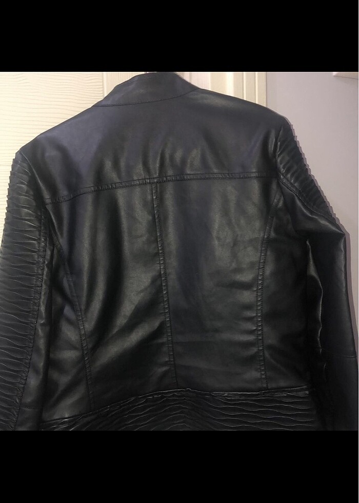 KOTON KADIN DERİ CEKET - Görsel 2