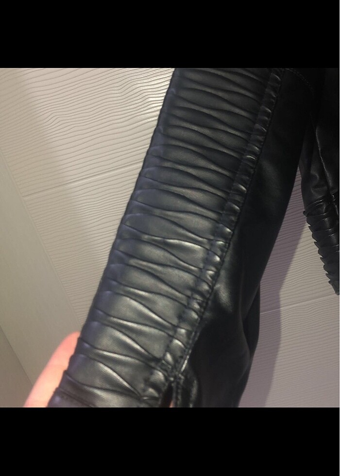 KOTON KADIN DERİ CEKET - Görsel 3