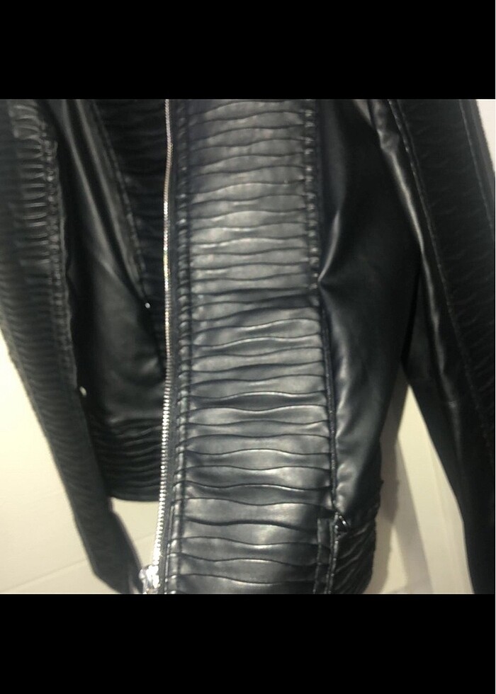 KOTON KADIN DERİ CEKET - Görsel 4