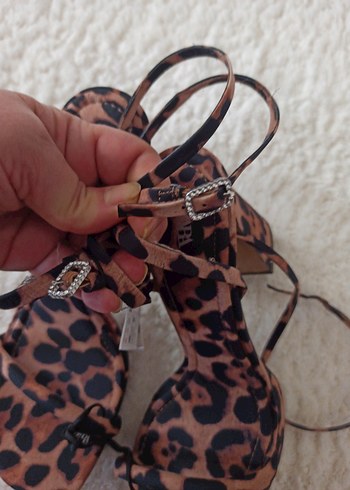 Leopar Desenli Platform Topuklu Kadın Ayakkabı - Görsel 9