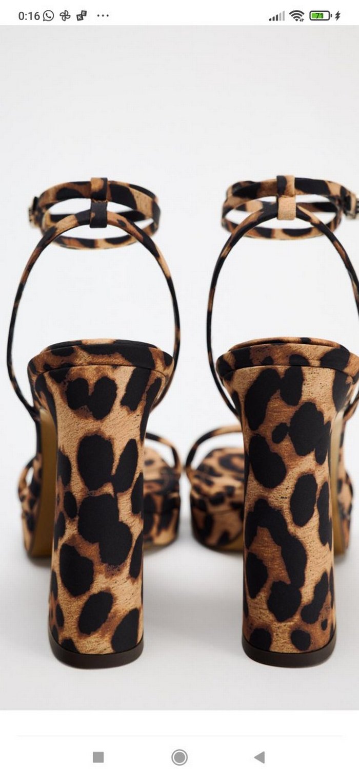 Leopar Desenli Platform Topuklu Kadın Ayakkabı - Görsel 4