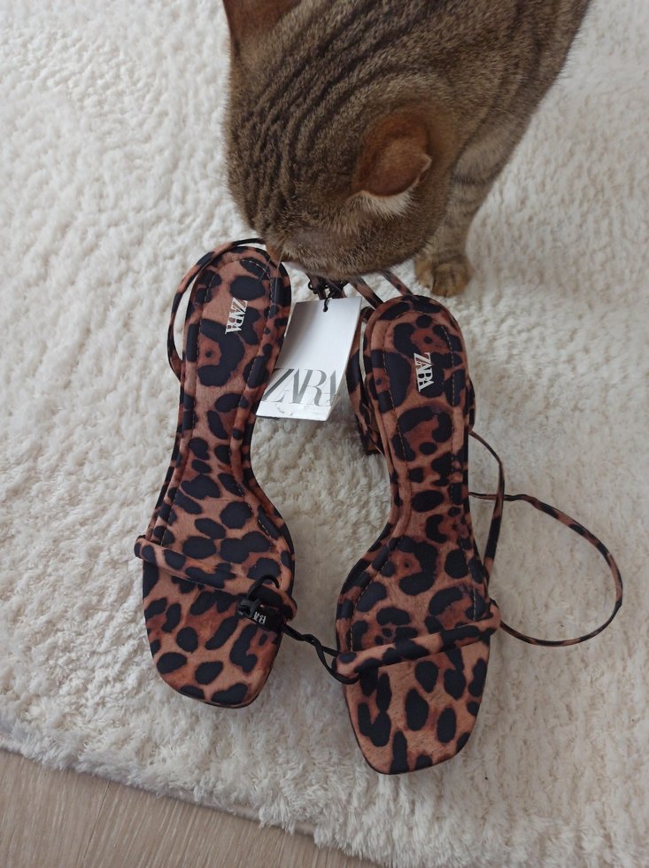 Leopar Desenli Platform Topuklu Kadın Ayakkabı - Görsel 5