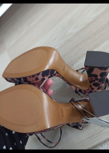 Leopar Desenli Kahverengi Platform Topuklu Kadın Ayakkabı - Görsel 7