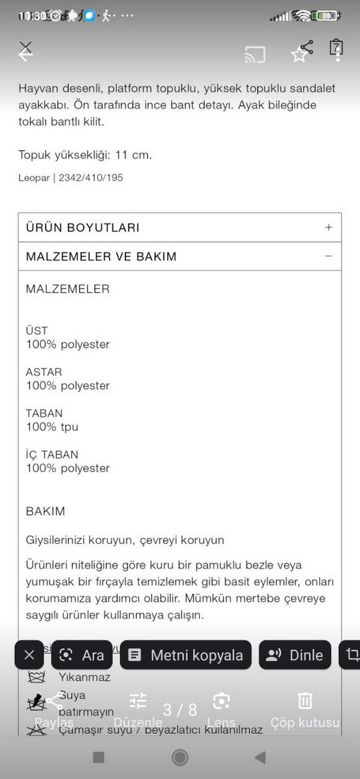 Leopar Desenli Kahverengi Platform Topuklu Kadın Ayakkabı - Görsel 3