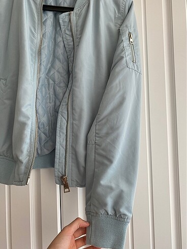 s Beden mavi Renk Stradivarius bomber ceket