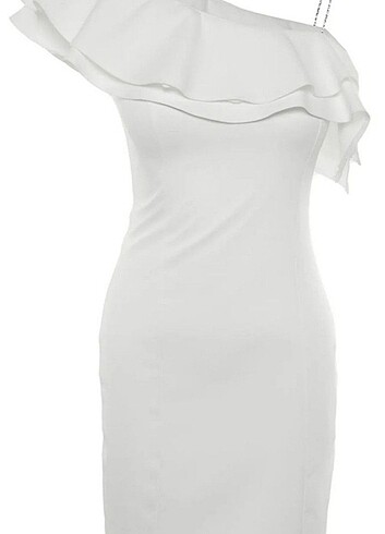 Beyaz kısa elbise 