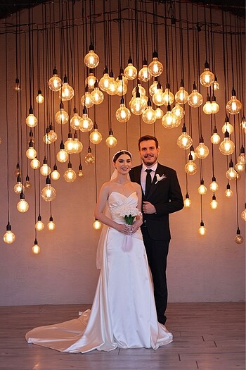 Saten balık gelinlik - Görsel 2