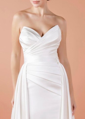 Saten balık gelinlik - Görsel 5