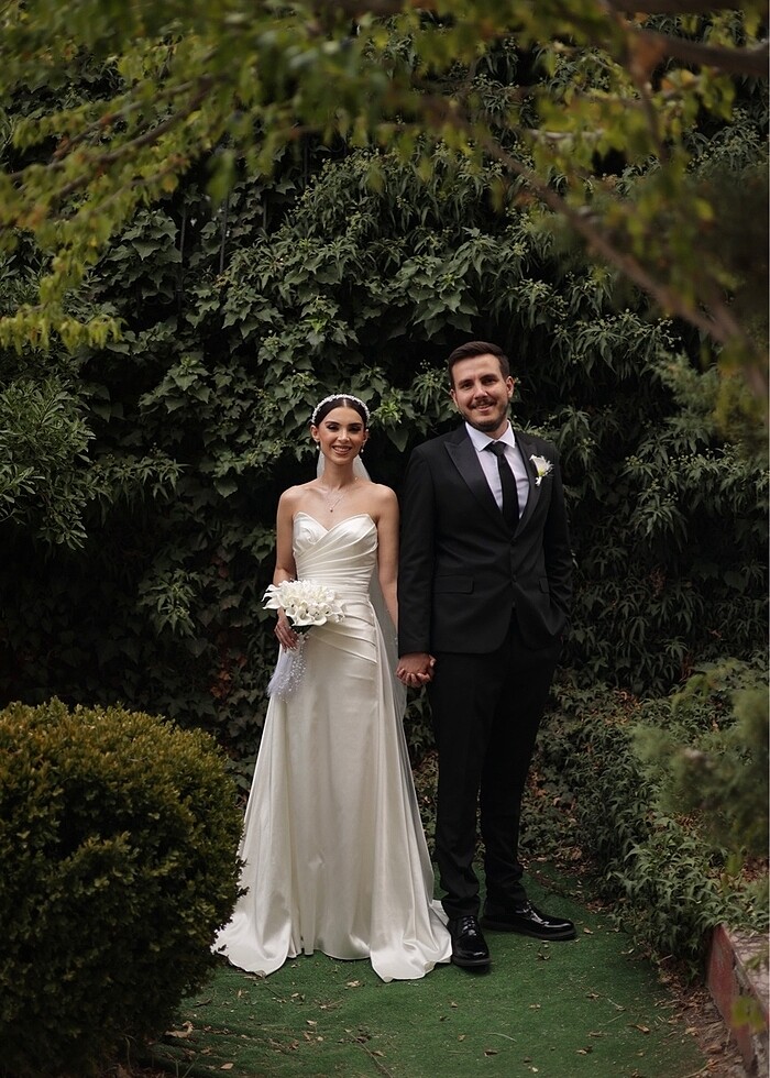 Saten balık gelinlik - Görsel 3