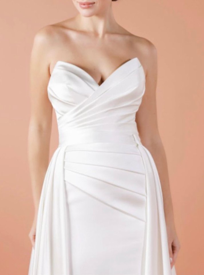 Saten balık gelinlik - Görsel 5