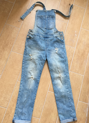 Denim salopet