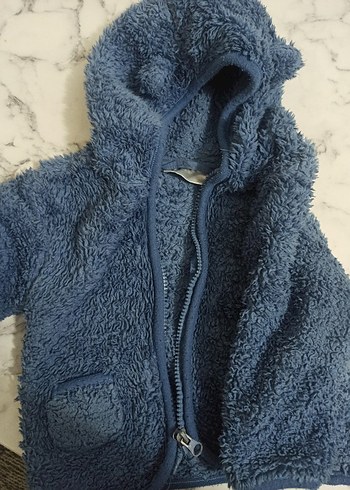 Mavi Erkek Çocuk kapşonlu mont - Görsel 2