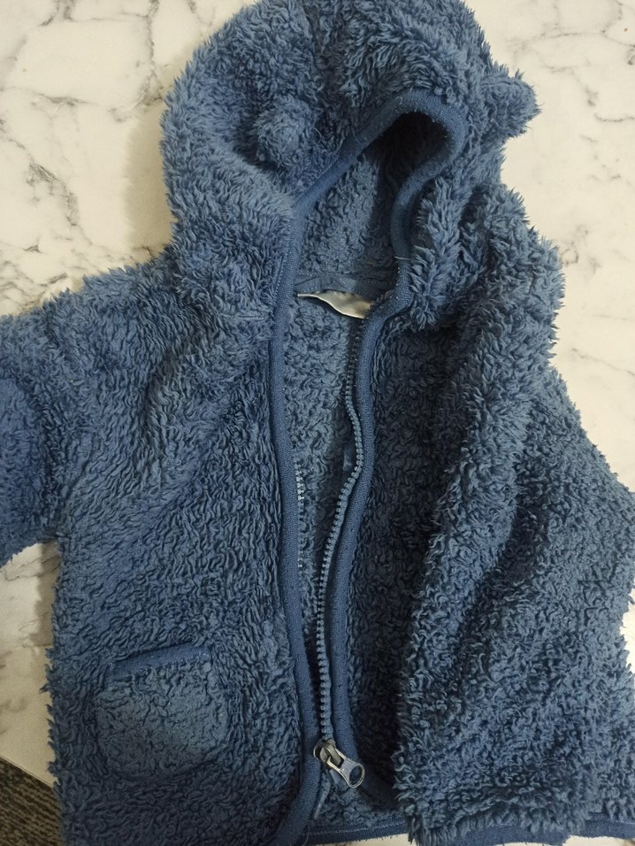 Mavi Erkek Çocuk kapşonlu mont - Görsel 2