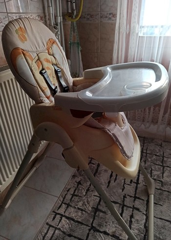Beden Turuncu Pastel Bebek Mama Sandalyesi