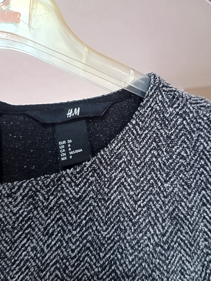 Gri Örme Uzun Kollu Midi Elbise - Görsel 3