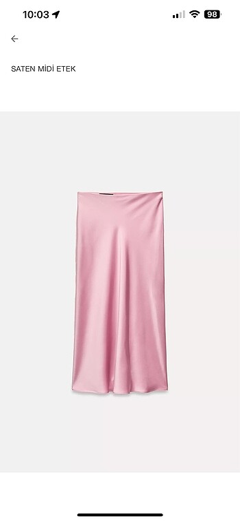 Zara saten etek