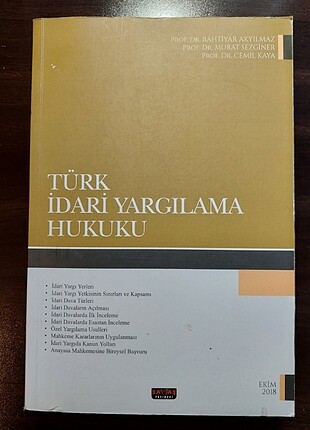 Türk İdari Yargılama Hukuku Murat Sezginer, Bahtiyar Akyılmaz