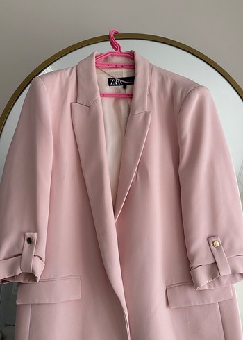 Zara Acik Pembe Blazer Ceket