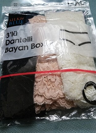Dantelli boxer üçlü 