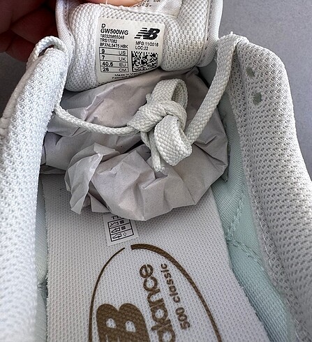 40,5 Beden beyaz Renk New Balance 500 model spor ayakkabı yeni
