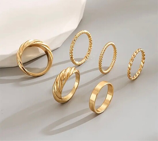 American Vintage YÜZÜK SETİ GOLD