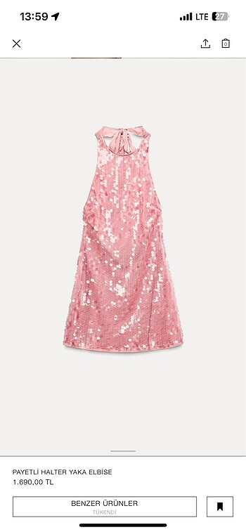 Zara pullu elbise