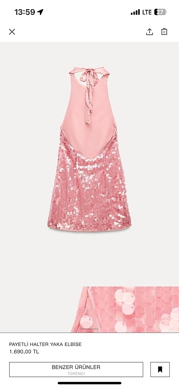 Zara Zara pullu elbise