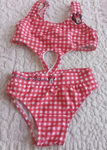 Renkli Pembe Kız Çocuk Bikini Minnie Mouse