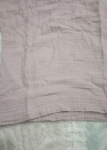 Kız Çocuk Bej Keten V Yakalı Gömlek - Görsel 5