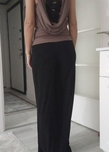 Kadın Siyah Rahat Kesim tulum - Görsel 7