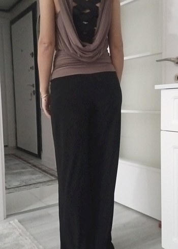 Kadın Siyah Rahat Kesim tulum - Görsel 6