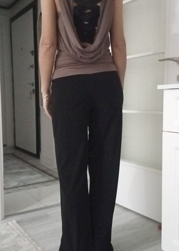 Kadın Siyah Rahat Kesim tulum - Görsel 4