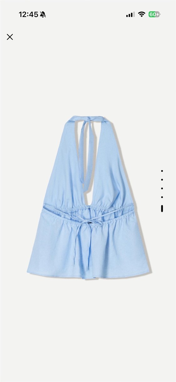 bershka keten halter yaka top - Görsel 3