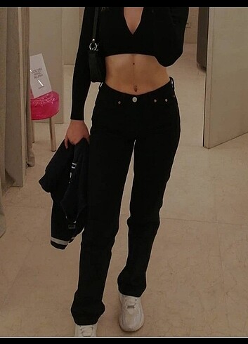 s Beden zara straight midrise orta bel jean