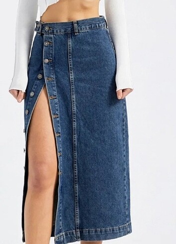 İts basic denim etek 
