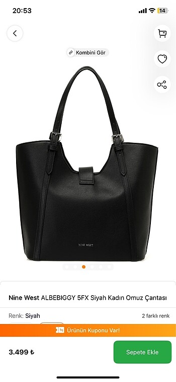  Beden Nine West çanta