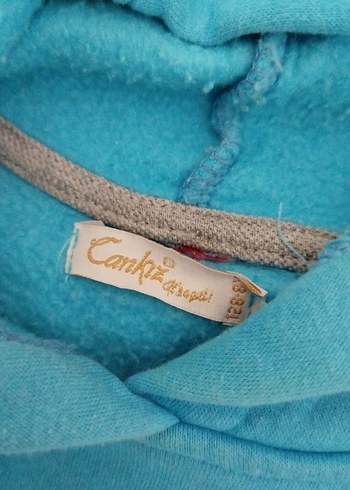 Turkuaz Kapüşonlu Erkek Çocuk Sweatshirt - Görsel 2